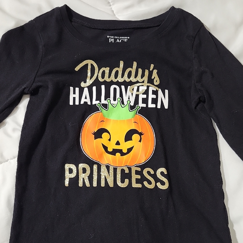 Black Halloween Long Sleeve, size 5T, EUC🎉🧡💛🤍